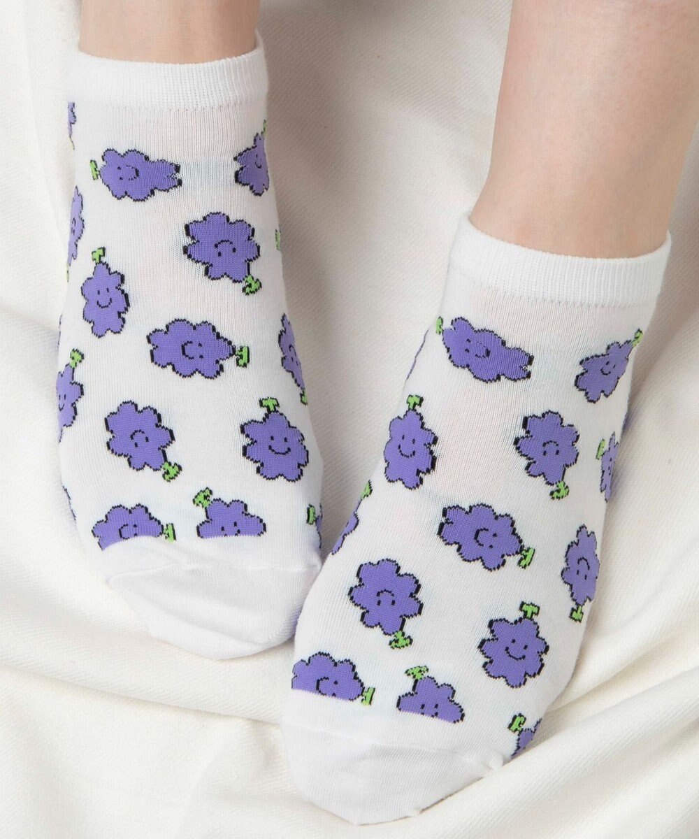 WEGO フルーツ総柄ショートソックス 