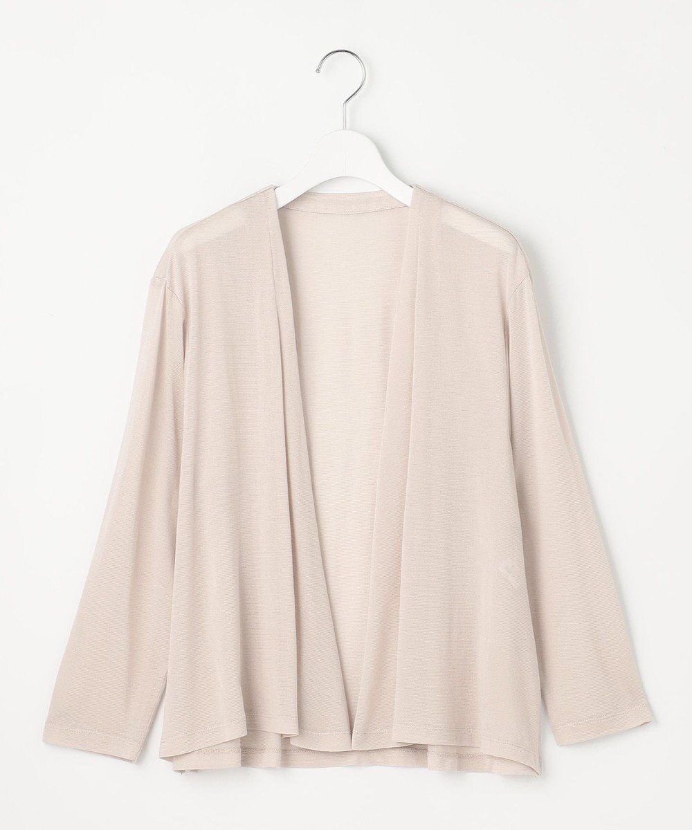 J.PRESS LADIES L 【洗える】ミラノ風天竺シアー カーディガン 