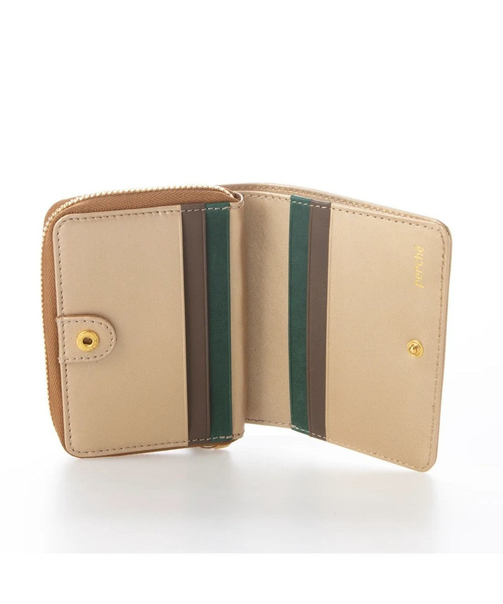 UNBILLION perche ジェムストーンチャームハーフラウンドウォレット 