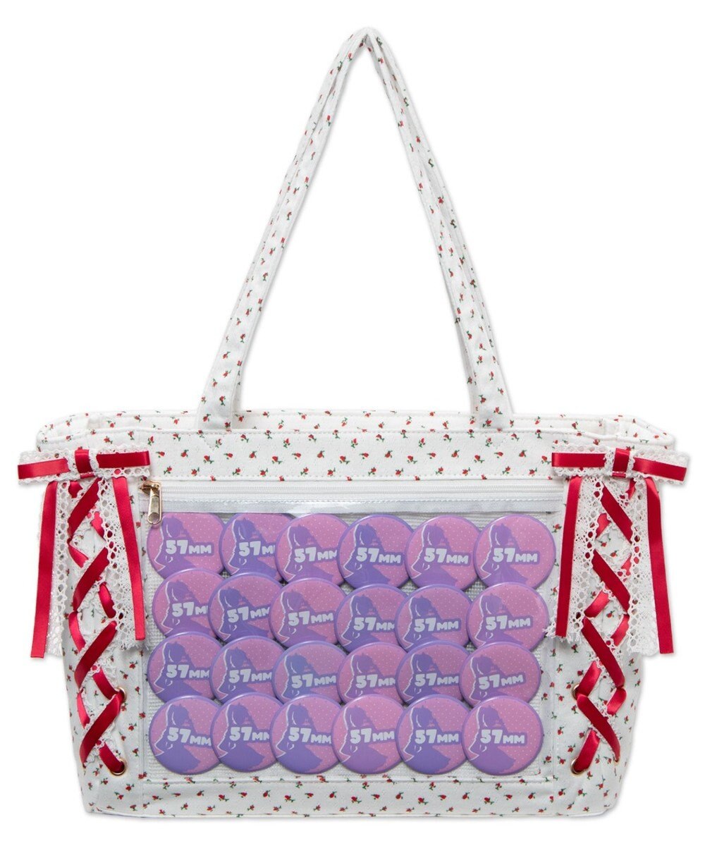 WEGO 【痛バ＆推し活グッズ】ガーリーレースアップ痛バッグS 