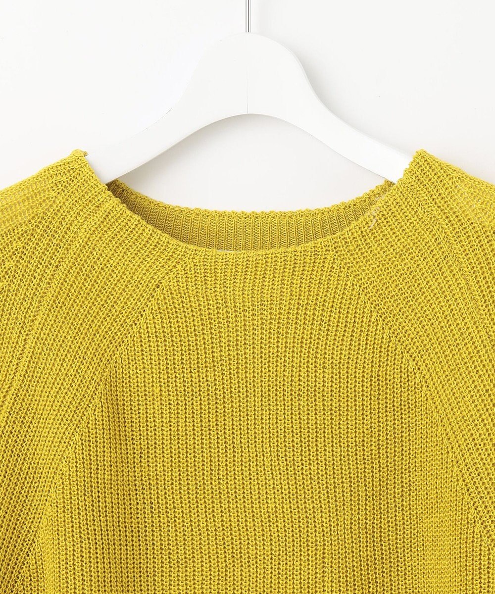 自由区 L 【カタログ掲載・WEB限定カラーあり・洗える】リネンミドルゲージボートネック ニット 