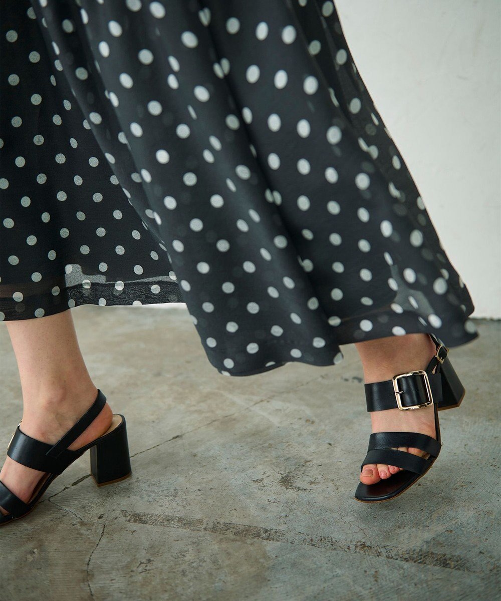 GRACE CONTINENTAL シアードットプリントスカート 