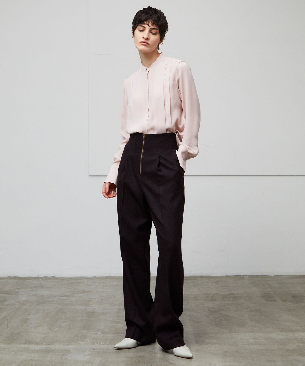 BEIGE， 【洗える】STOW / フロントタックブラウス 