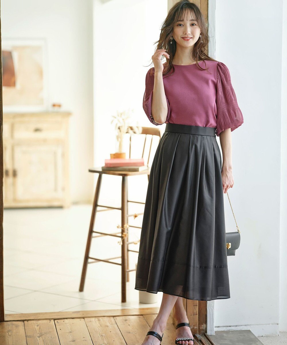 ANY SIS S 【洗える】マジョリカスリーブ プルオーバー 