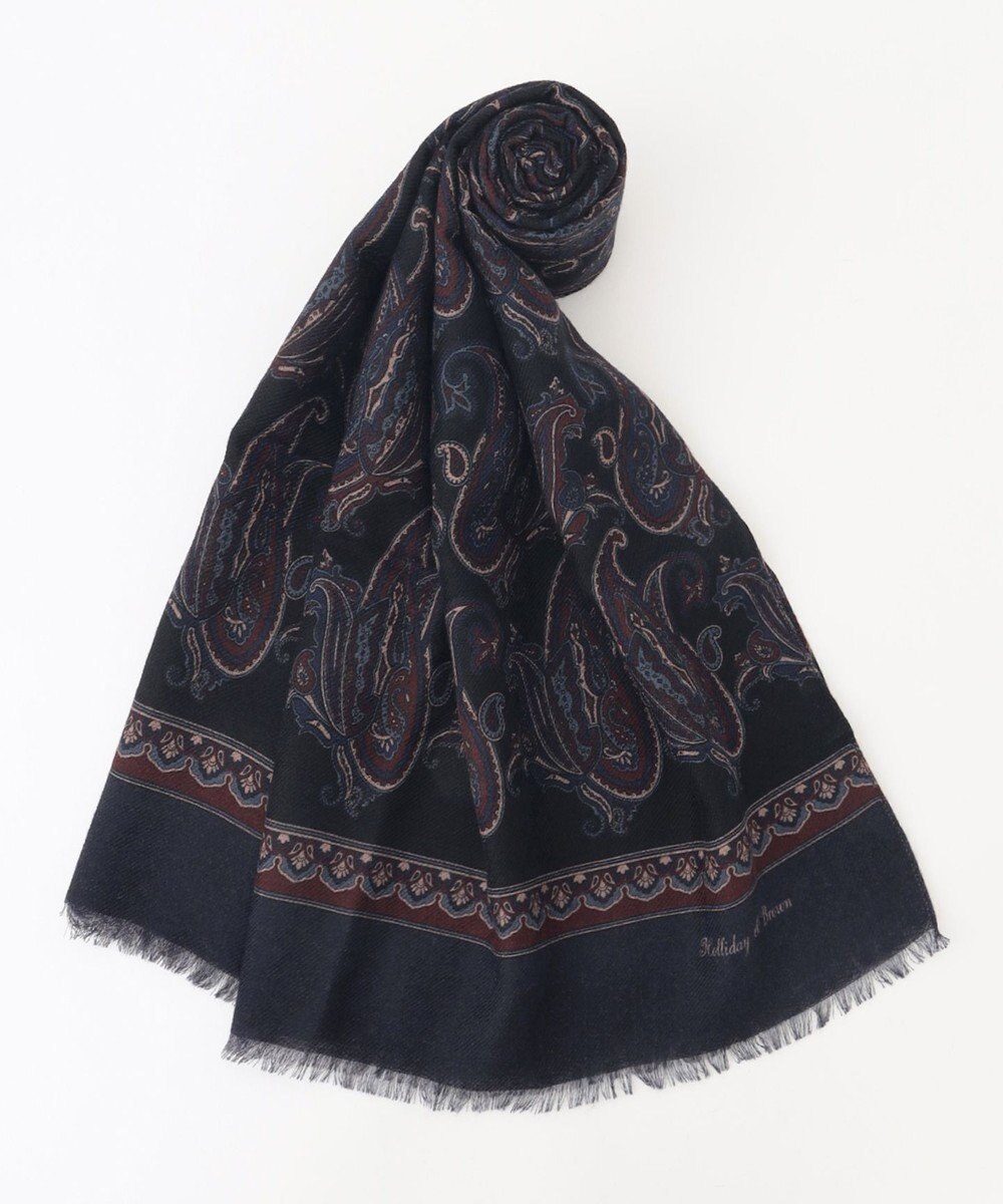 JOSEPH ABBOUD 【イタリア製】ペイズリーモチーフ ストール 