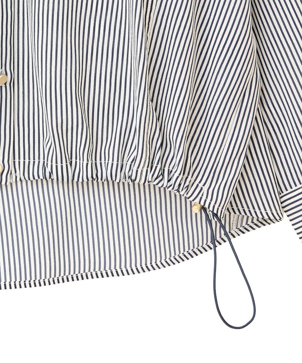 Green Parks 金ボタン裾ドロストシャツ 