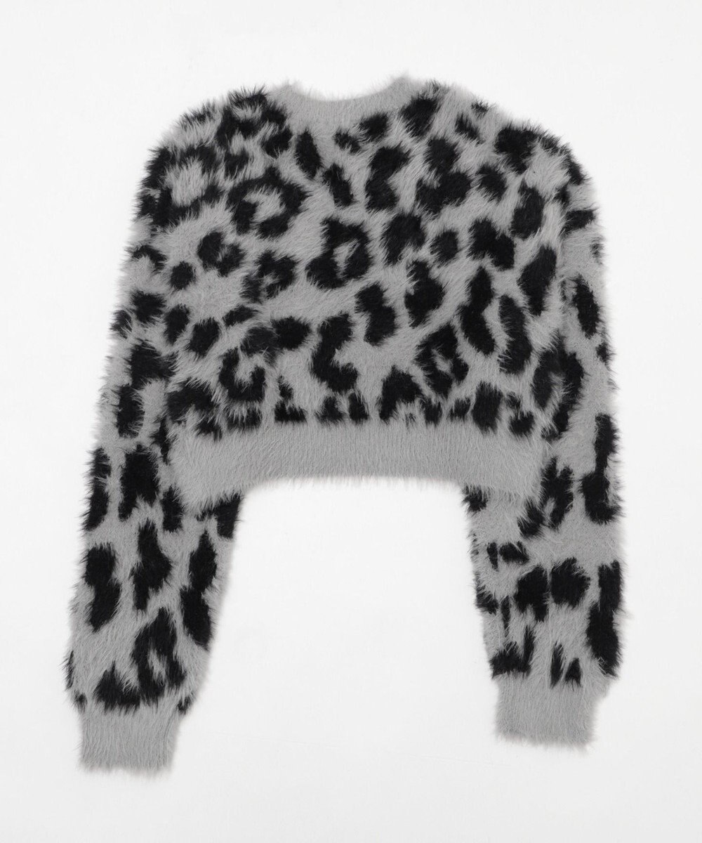 WEGO レオパードシャギーショートニット 