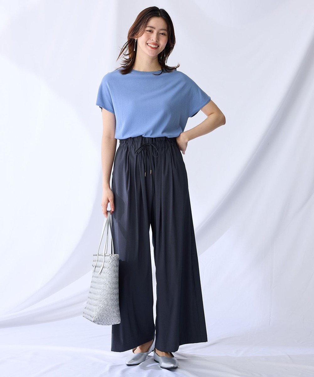 ANY 【新色追加/ウエストゴム】清涼リラックスハイウエストパンツ 