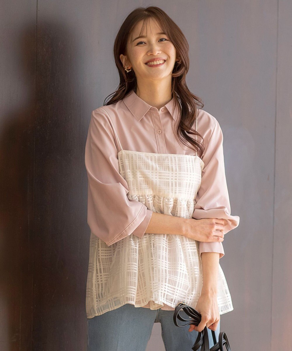 ANY SIS 【洗える】ラッセルレース キャミソール 