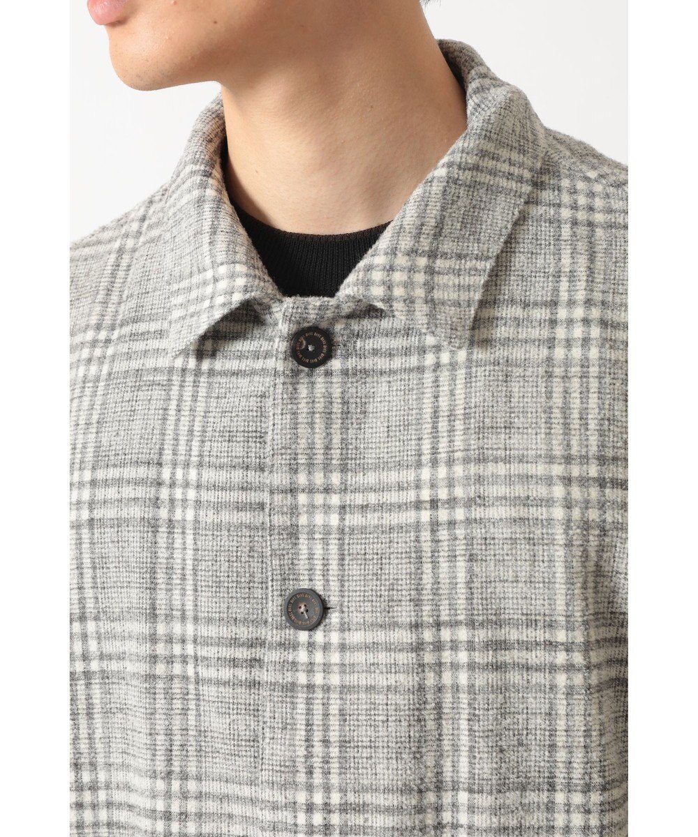 DAKS グレーチェック テーラード オーバーシャツ 