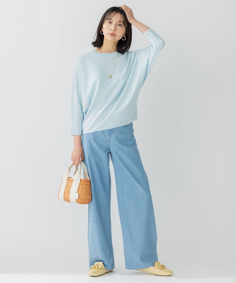 23区 【洗える】テンセルストレッチ ドルマン ニット 