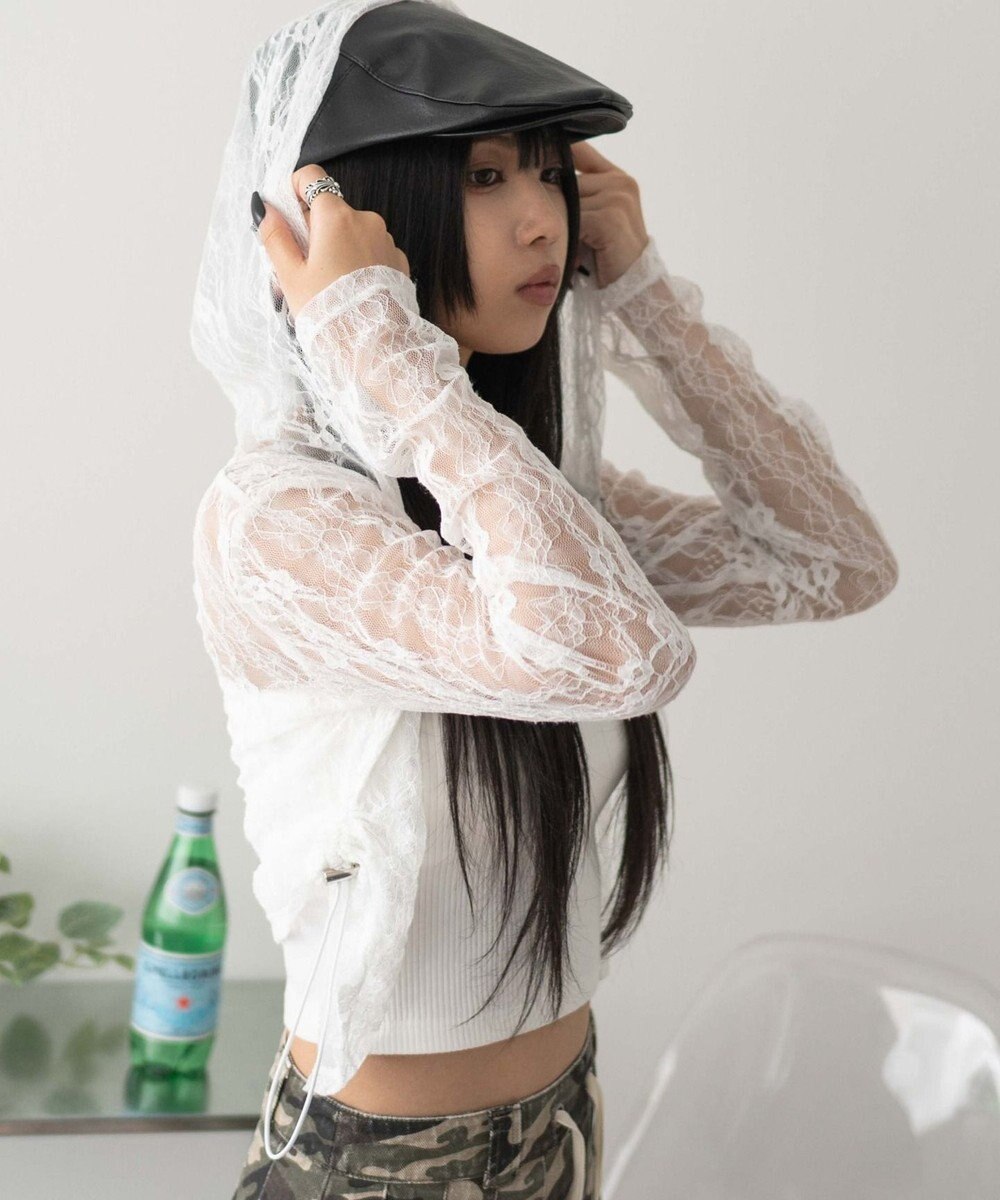 WEGO レースダブルジップパーカー 