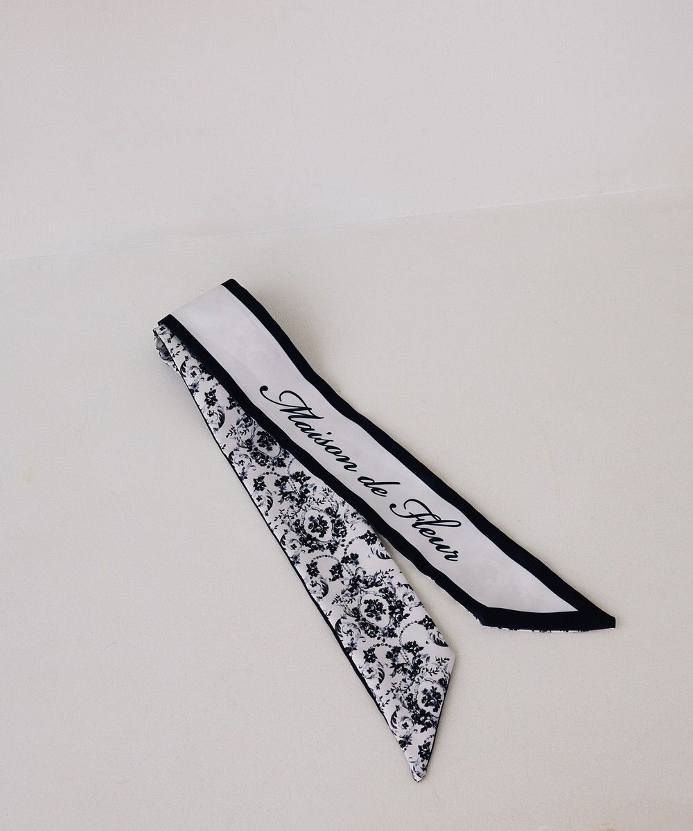 Maison de FLEUR フラワーフレーム柄スカーフ 