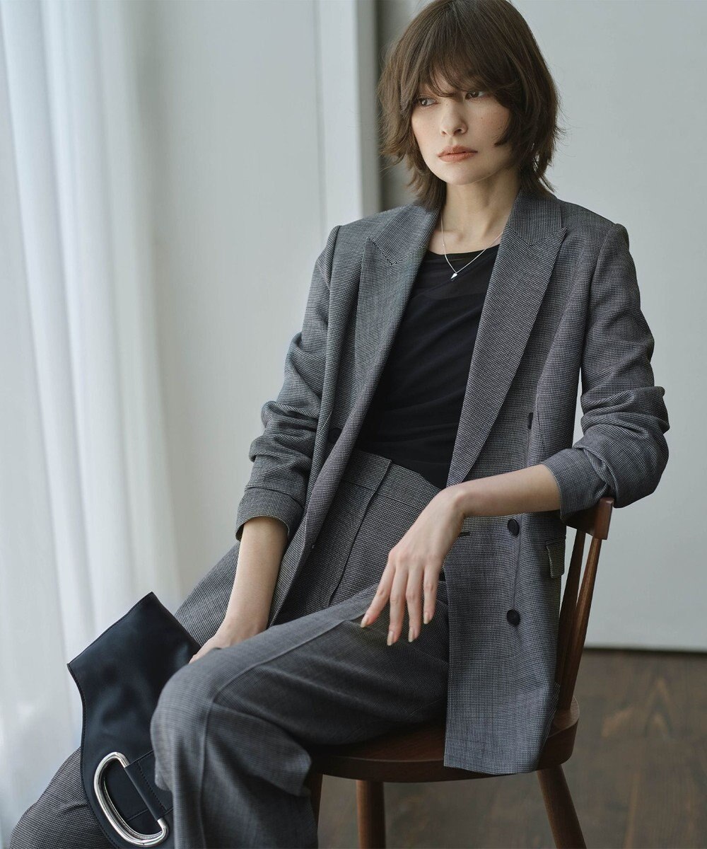 ICB ウール2WAYストレッチ ダブルブレストジャケット 