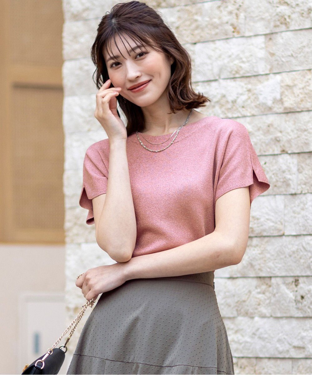 ANY SIS 【接触冷感・UVカット・洗える】ビューティクール フレンチ ニットＴ 