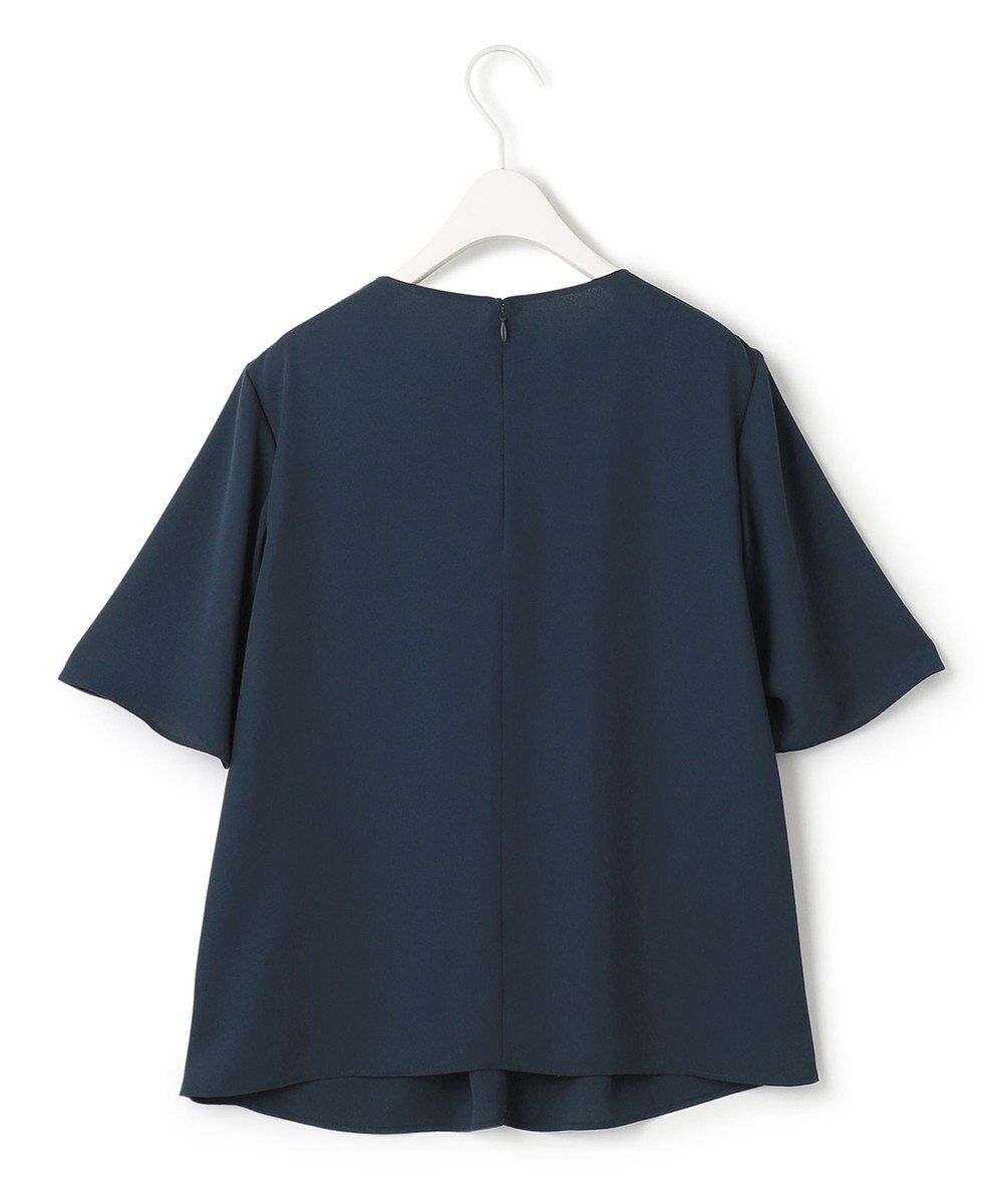 ICB 【洗える】ソフトジョーゼット　ランダムタックブラウス 