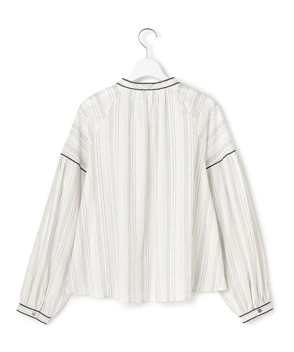 23区 L 【SLOW/一部店舗限定】ストライプエンブロイダリー ブラウス 