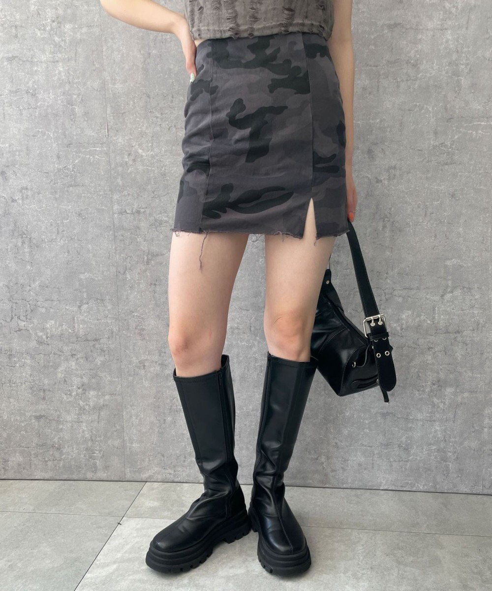 WEGO カモフラージュタイトミニスカート 