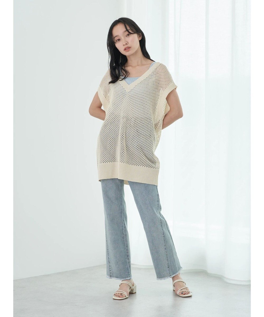 earth music&ecology Ｖネックメッシュベスト 