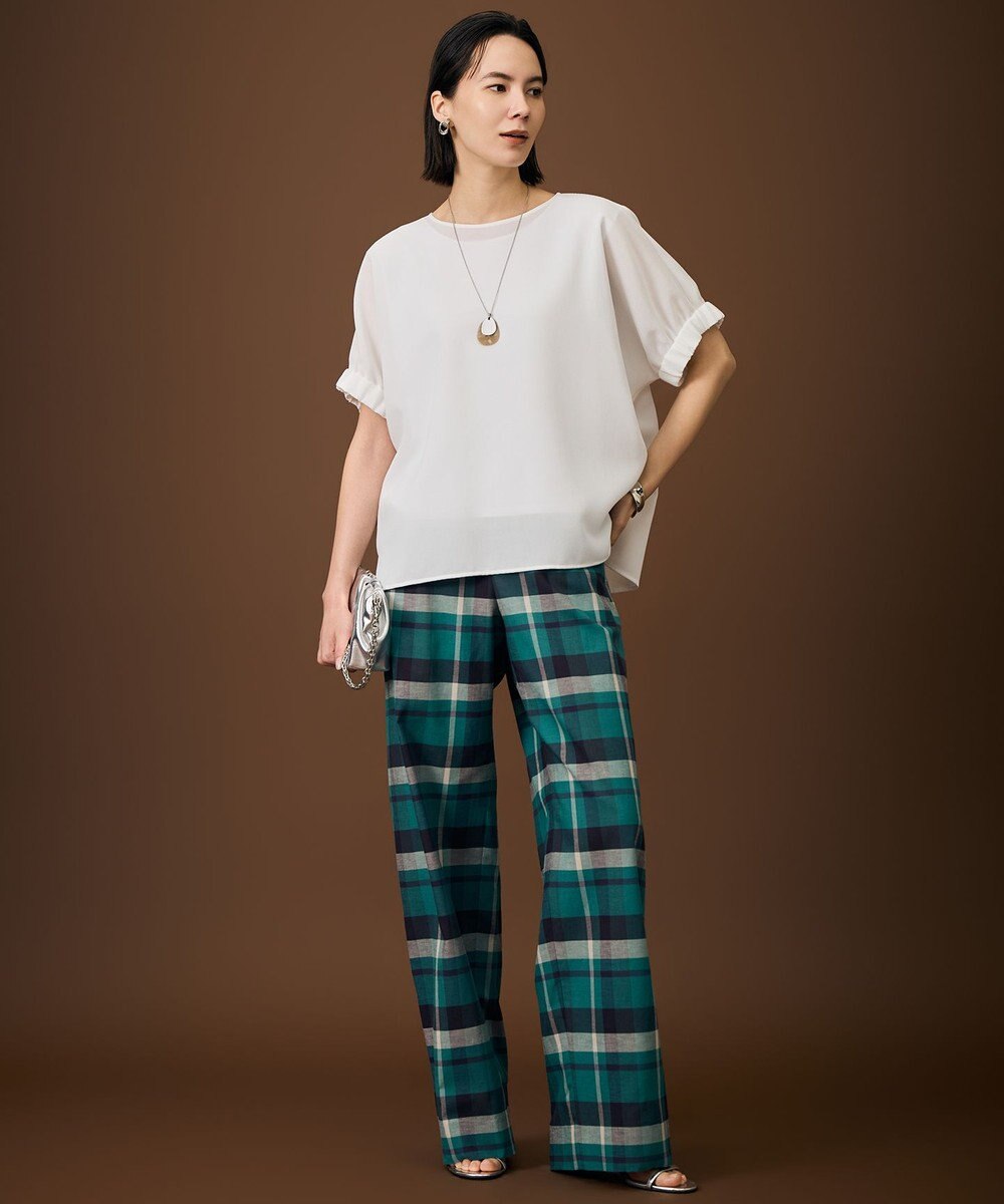 自由区 L 【人気素材・新色追加】ラスティックメッシュドルマンスリーブ Tブラウス 