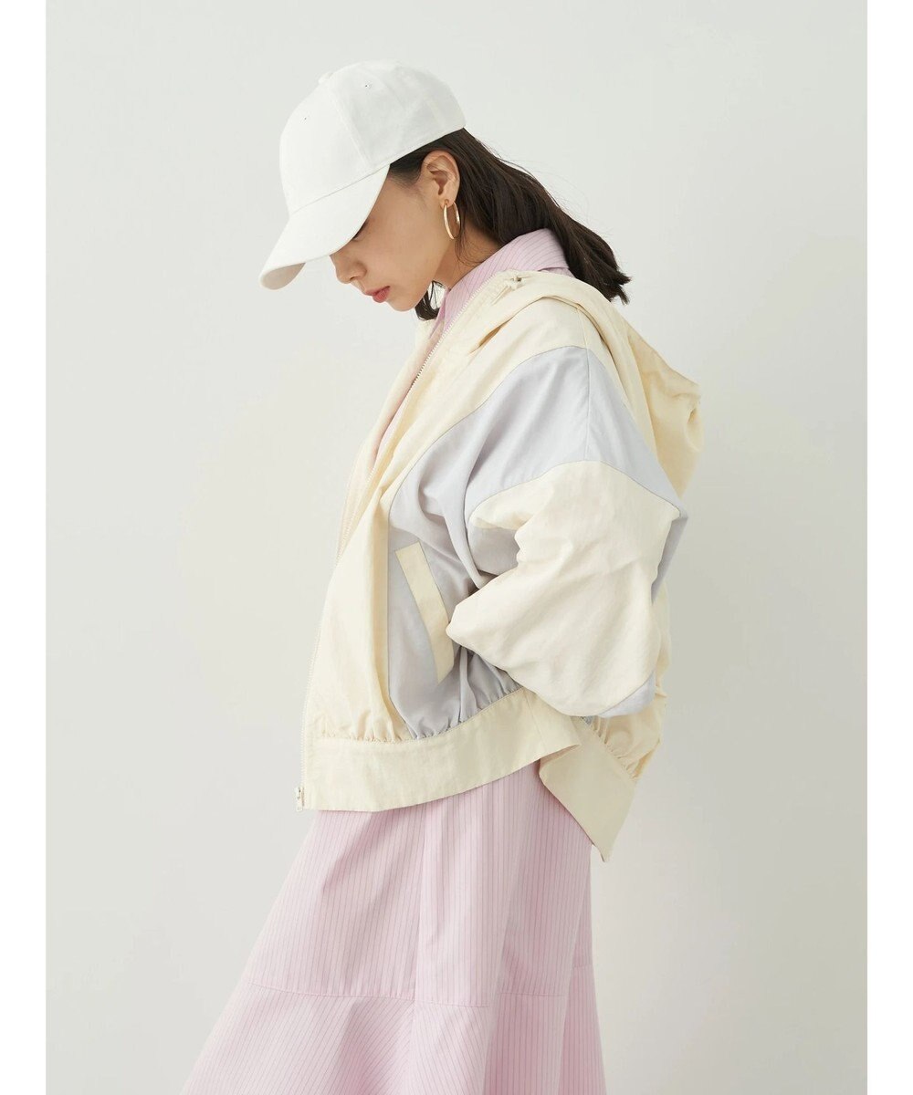 earth music&ecology コクーンギャザー切替ブルゾン 