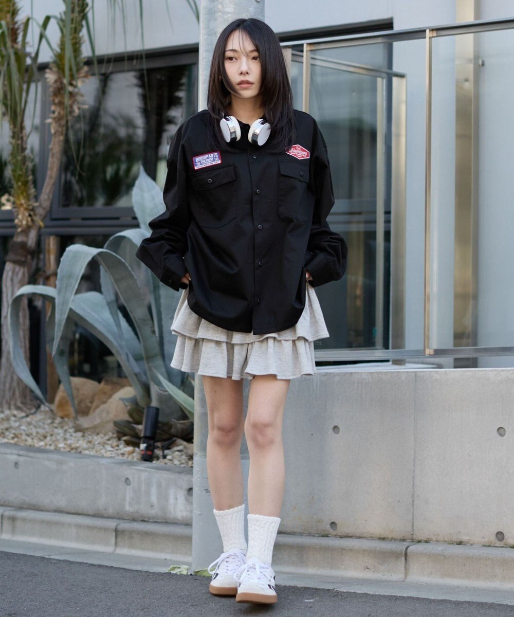 WEGO 【ユニセックス着用ITEM】ワッペンワークシャツ（LS） 