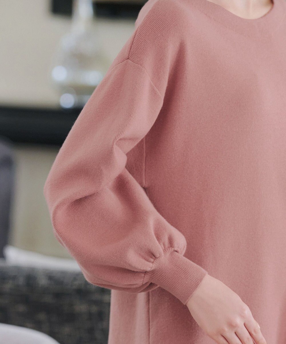 Tiaclasse L 【安田美沙子さん着用・洗える】ボリュームパフスリーブニットチュニック 