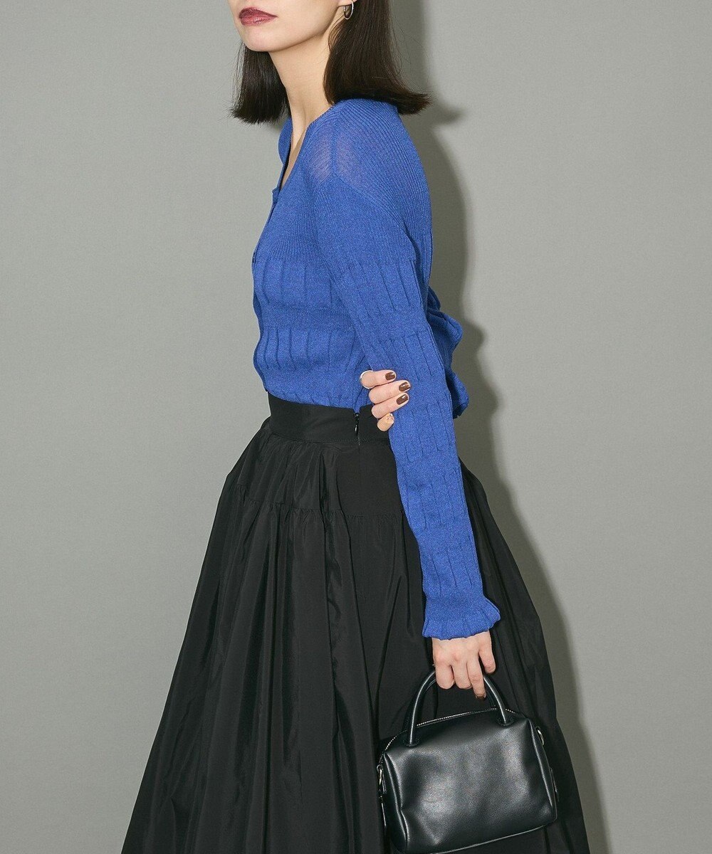 Green Parks プリーツニットカーディガン 