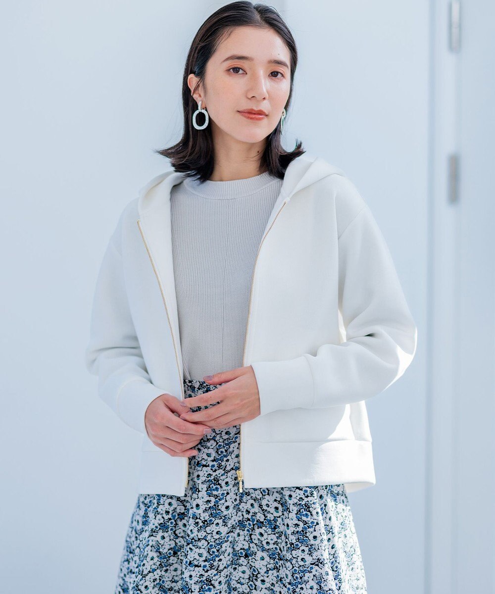 組曲 フード付きバックフリル パーカー 