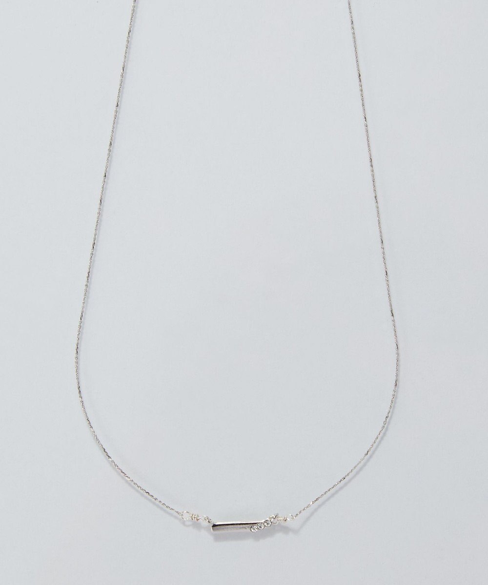 Phoebe 【金属アレルギー対応】ストレートバービジューネックレス　シルバー 