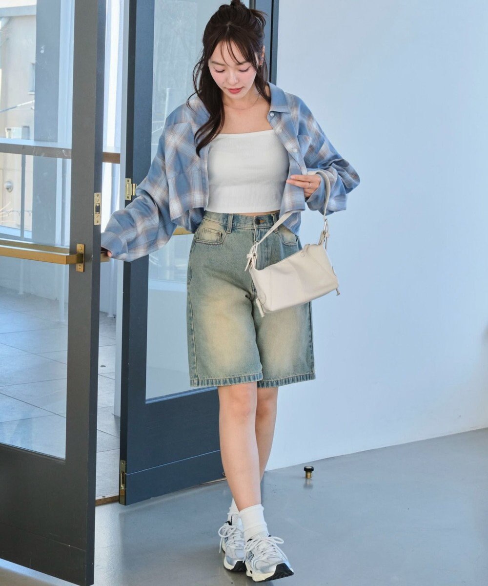 WEGO チェックショートシャツ 