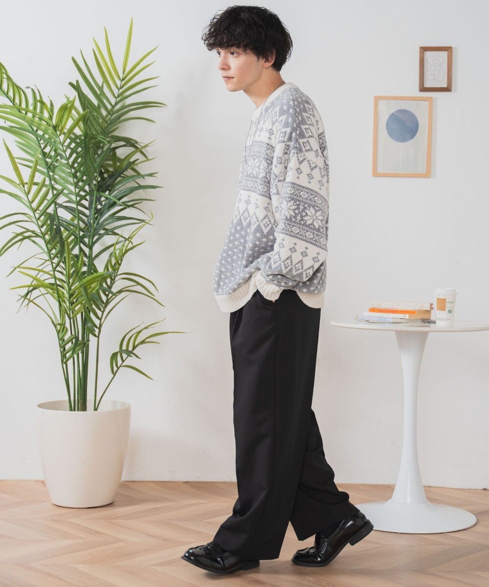 WEGO ベロアモール総柄プルオーバー 