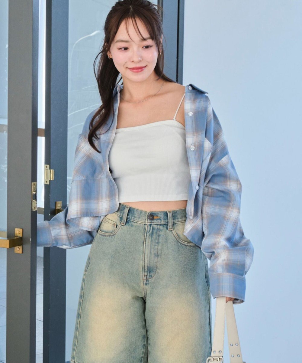 WEGO チェックショートシャツ 