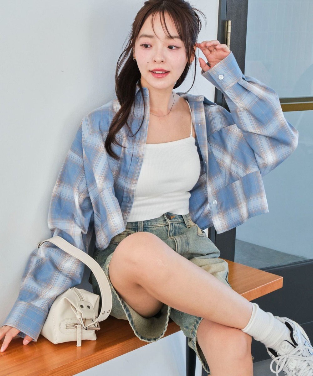 WEGO チェックショートシャツ 