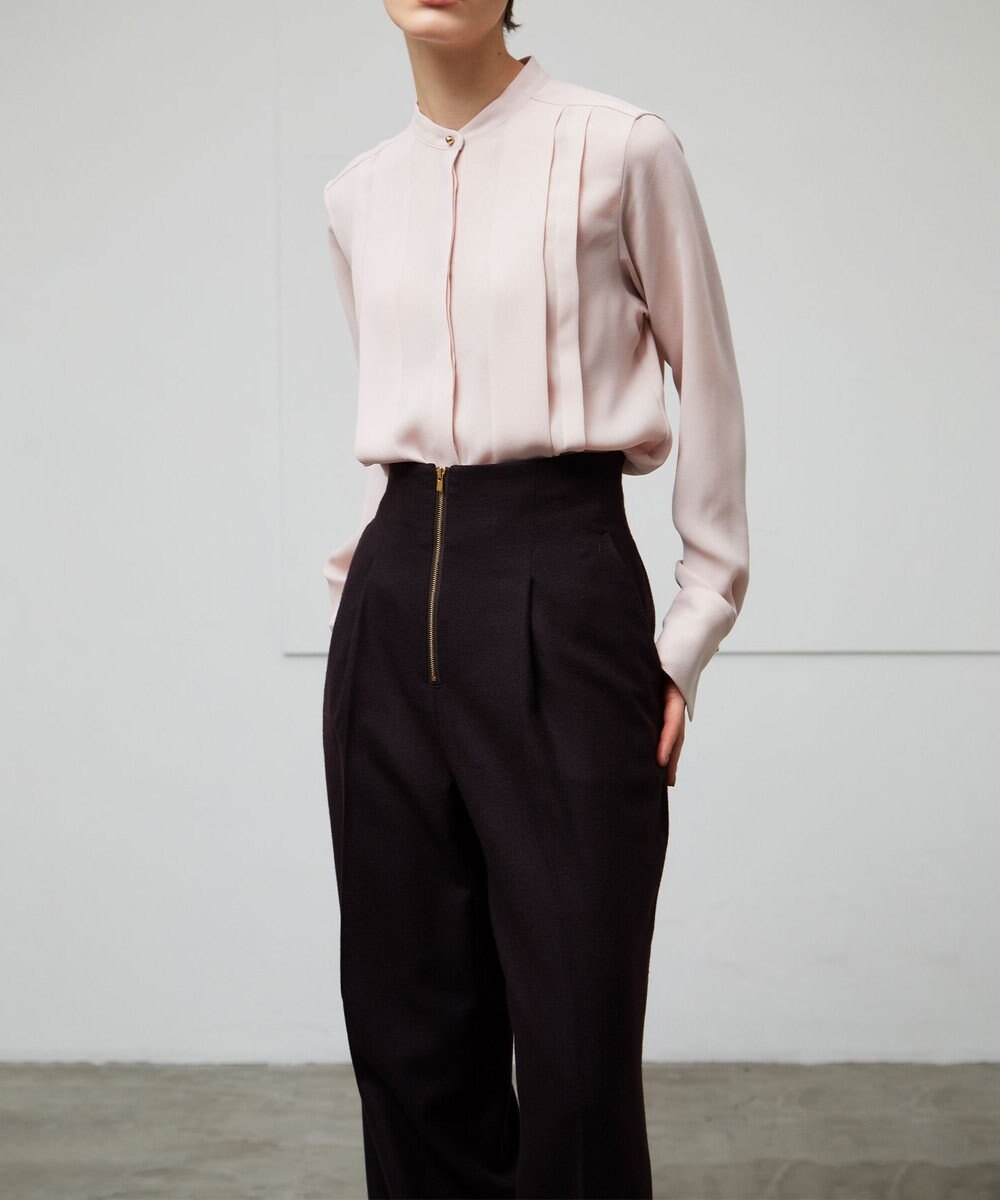 BEIGE， 【洗える】STOW / フロントタックブラウス 