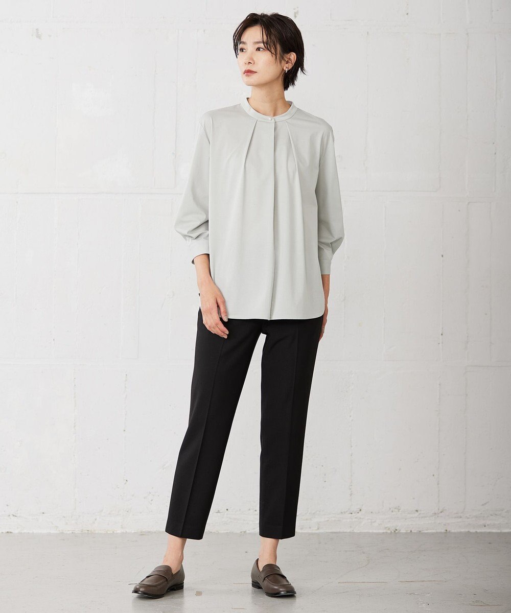 J.PRESS LADIES 【洗える】2way thermoサキソニー テーパード パンツ 