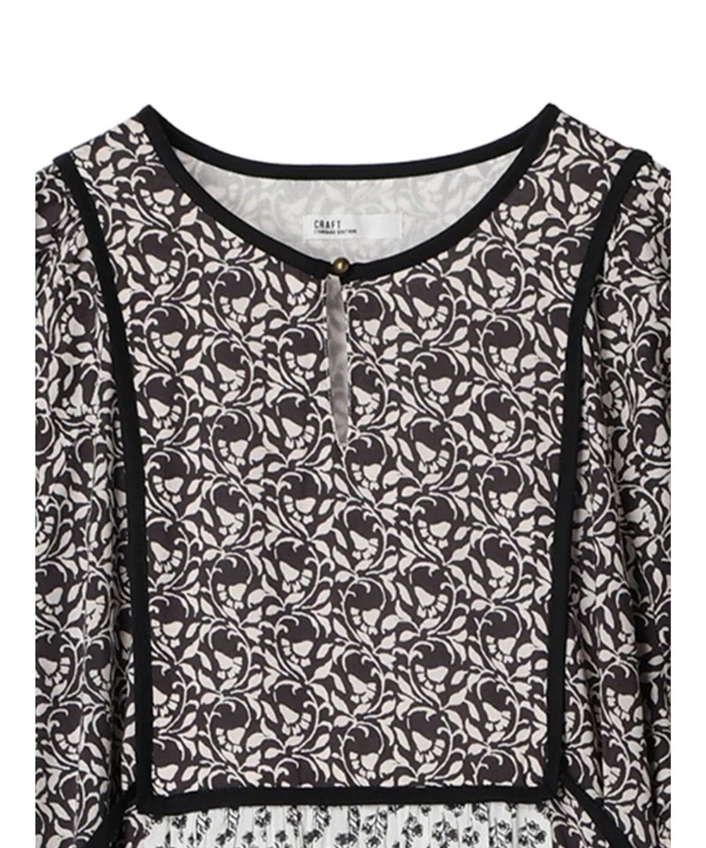 CRAFT STANDARD BOUTIQUE インド綿混エスニック切替ワンピース 