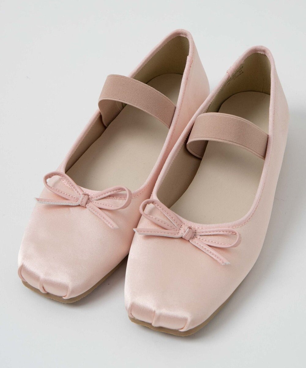 WEGO ベルト付きスクエアバレエシューズ 