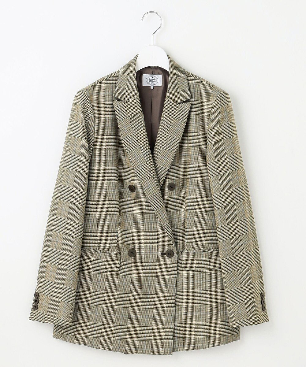 J.PRESS LADIES S モナベールツイル チェック ダブル ジャケット 