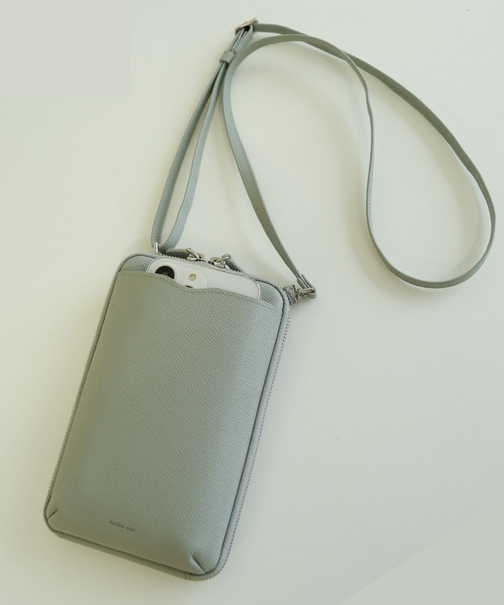 Atelier nuu côté スマホショルダー ファスナー 