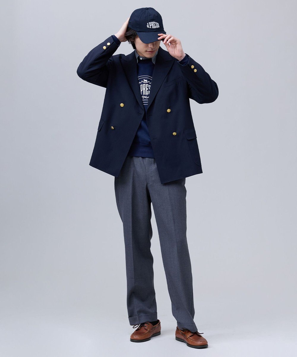 J.PRESS MEN 【J.PRESS ORIGINALS】【UNISEX】Wool Polyester Stretch Toropical 4B Blazer / Baggy-Fit 