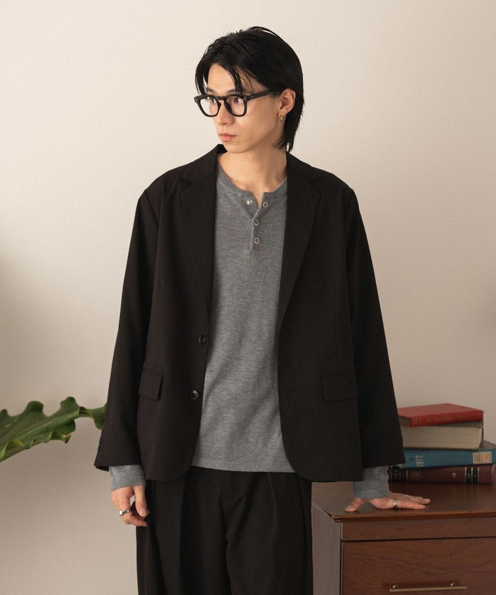 WEGO リングドットヘンリーネックプルオーバー 