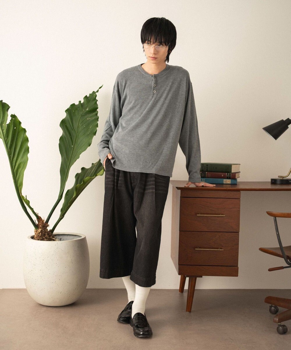 WEGO リングドットヘンリーネックプルオーバー 