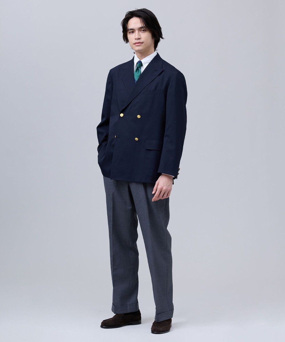 J.PRESS MEN 【J.PRESS ORIGINALS】【UNISEX】Wool Polyester Stretch Toropical 4B Blazer / Baggy-Fit 
