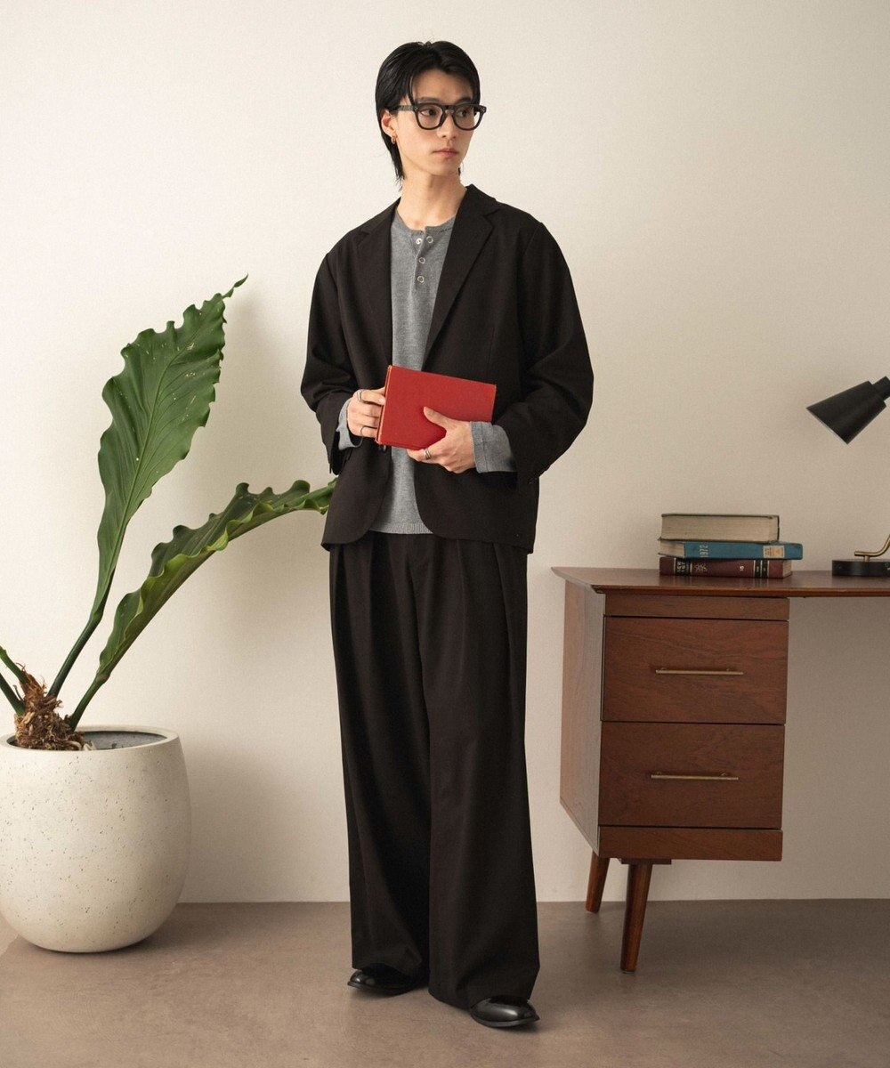 WEGO リングドットヘンリーネックプルオーバー 