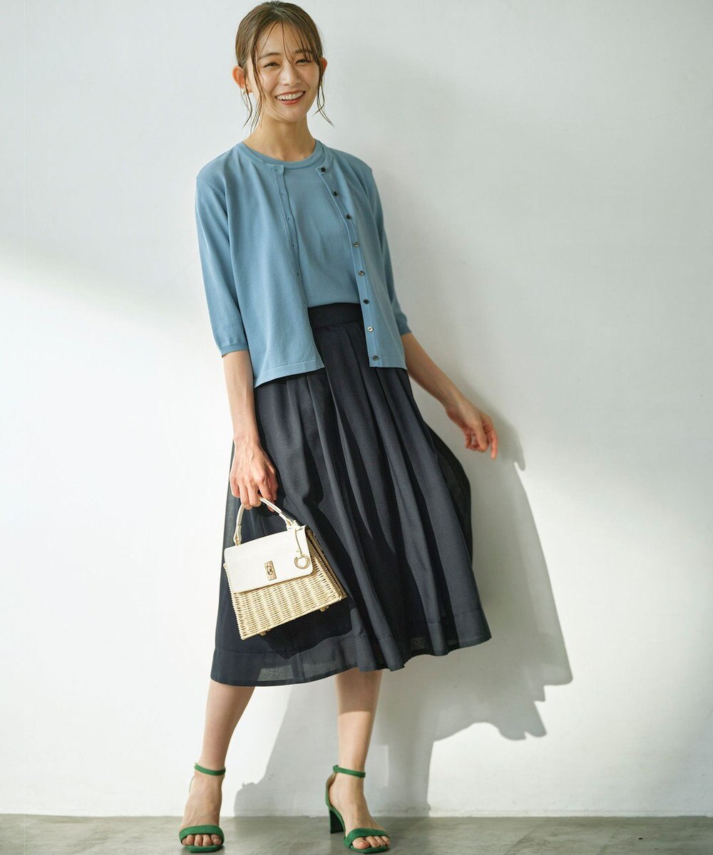 組曲 【2SET・WEB限定】フラワーレース5分袖ツイン ニット 