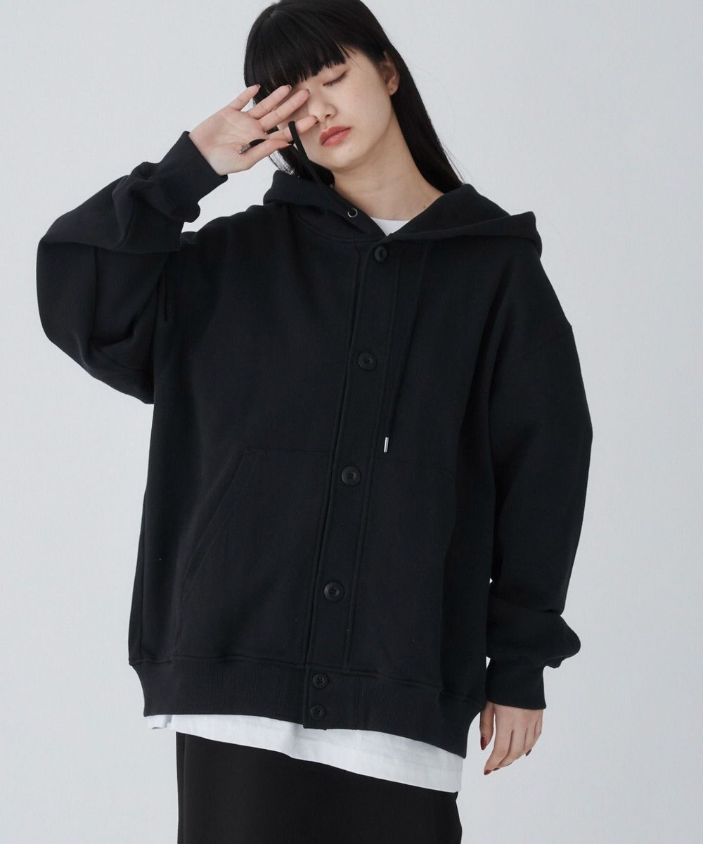 WEGO 【ユニセックス着用ITEM】スウェットボタンカーディガン 