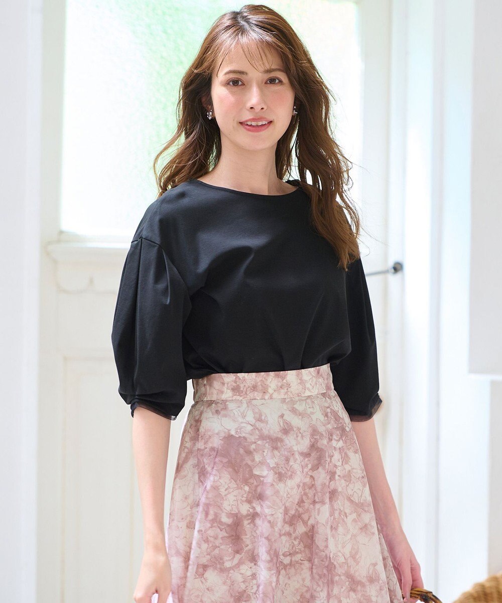 ANY SIS 【接触冷感】360°好印象タックスリーブ カットソー 