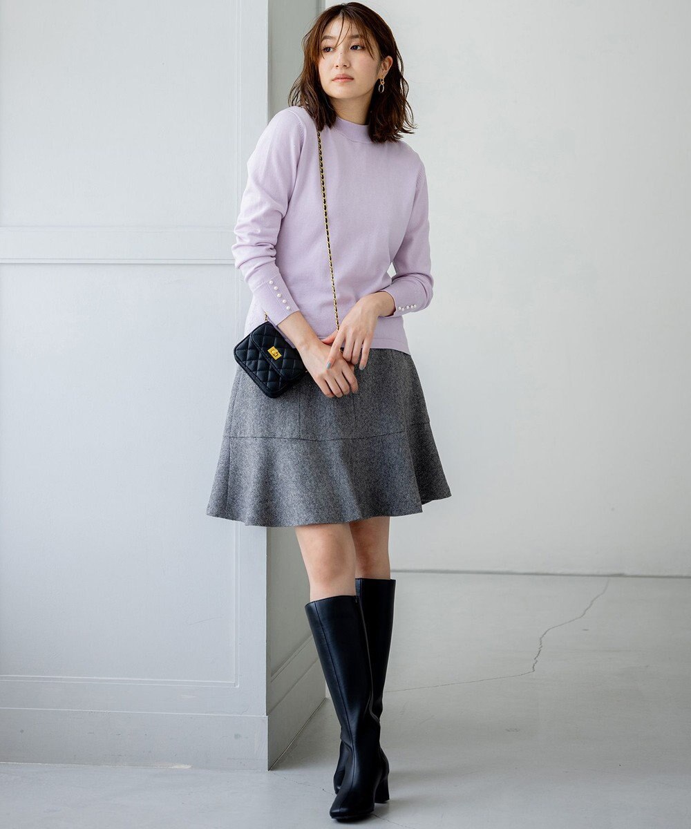 組曲 ネコアシツイードセミフレア スカート 