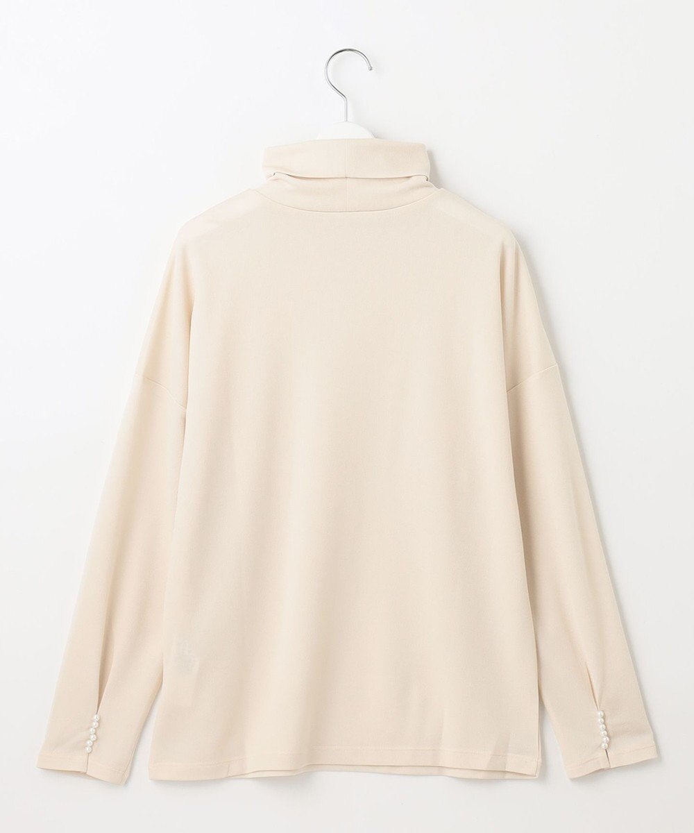 自由区 S 【洗える】ビンテージパールタートルネック カットソー 